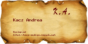 Kacz Andrea névjegykártya